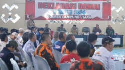 Wujudkan Pemilu 2024 Kondusif, Polres Lampung Utara Gelar Deklarasi Damai