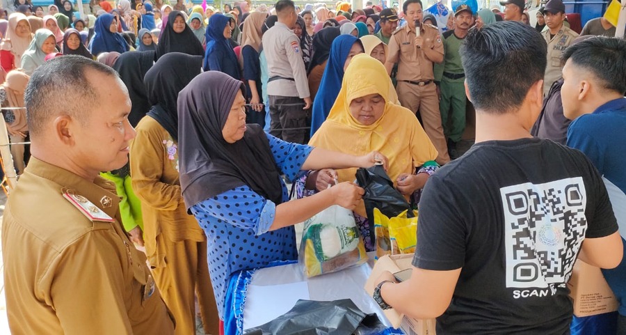 Emak-emak Seru Pasmur di Ekamulya, Merupakan Ttitik Ketiga Disperindag Mesuji