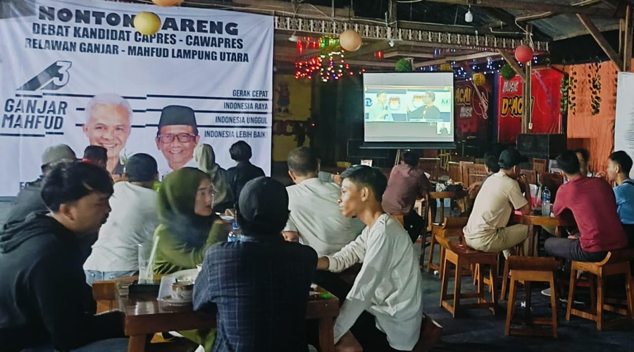 Nobar Cawapres, Relawan Ganjar-Mahfud Target 60% di Lampung