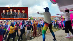 Sosialisasi Pemilu, KPU Gelar Senam Bersama di Banjit Dengan Bebagai Doorprize