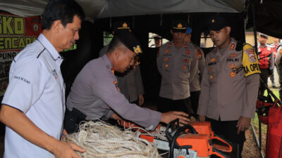 Polres Lampura Gelar Latihan Tangani Bencana Alam