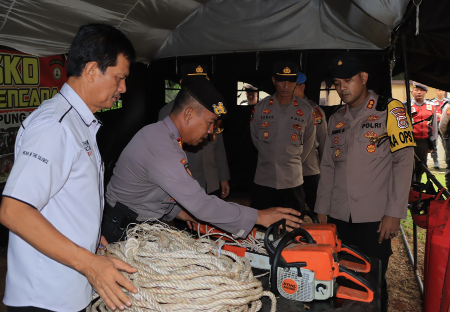 Polres Lampura Gelar Latihan Tangani Bencana Alam