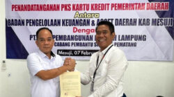 Permudah Pegawainya Transaksi Non Tunai, Pemkab Mesuji PKS Dengan Bank Lampung