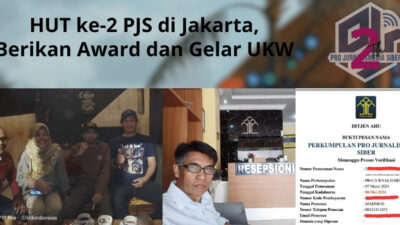 Gelar HUT ke-2 di Jakarta, PJS Akan Berikan Award dan Gelar UKW