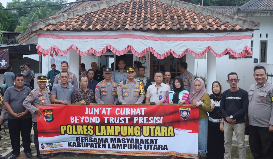 Serap Aspirasi Warga, Kapolres Lampung Utara Gelar Jumat Curhat