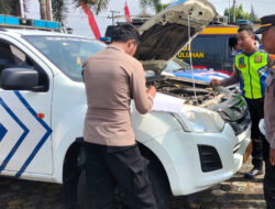 Siap-siap Laksanakan Ops Ketupat,  Polres Mesuji Cek Kesiapan Kendaraan Operasional