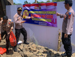 Antisipasi Pungli, Polres Lampura Pasang Baner Himbauan