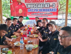 Gelar Muscab Ke III, Bambang Irawan Kembali Nahkodai PJI- Demokrasi Lampura