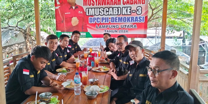 Gelar Muscab Ke III, Bambang Irawan Kembali Nahkodai PJI- Demokrasi Lampura