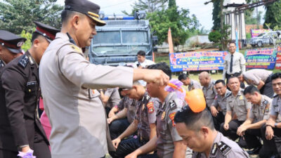 Peringatan HUT Bhayangkara, 39 Personel Polres Lampung Utara Naik Pangkat