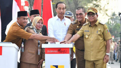 Presiden Jokowi Resmikan Infrastruktur Jalan di Lampura