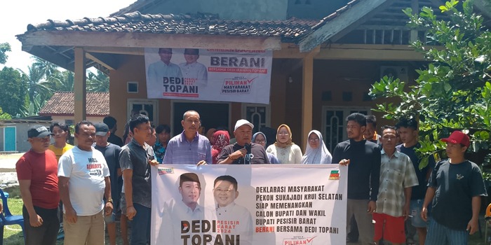 Warga Pekon Sukajadi Dklarasi Dukung Dedi Irawan Sebagi Bupati Pesibar