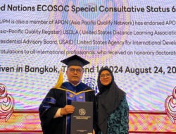 Sekretaris DPD PJS DKI Jakarta, Dianugerahi Doktor Honoris Causa dari PBB