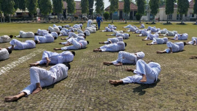 Uji Kanaikan Pangkat, 47 Personel Polres Lampura Lakukan Ujian Beladiri Polri