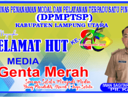 DPMPTSP Lampung Utara Mengucapkan Selamat HUT ke 8 Media Genta Merah