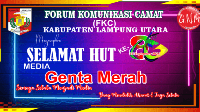 Forum Komunikasi Camat Lampura Mengucapkan Selamat HUT 8 Genta Merah