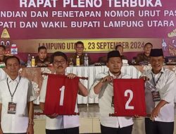 KPU Lampura Gelar Undian Nomor Urut, Harli 1- PAS 2