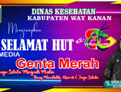 Dinas Kesehatan Way Kanan Mengucapkan Selamat HUT Media Genta Merah