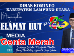 Dinas Kominfo Lampura Mengucapkan Selamat HUT ke 8 Media Genta Merah