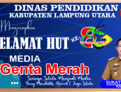 Dinas Pendidikan Lampura Mengucapkan Selamat HUT Media Genta Merah