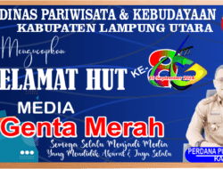 Dinas Parbud Lampura Mengucapkan Selamat HUT  Genta Merah