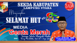 Sekda Lampura Mengucapkan Selamat HUT ke 8 Media Genta Merah