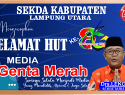 Sekda Lampura Mengucapkan Selamat HUT ke 8 Media Genta Merah