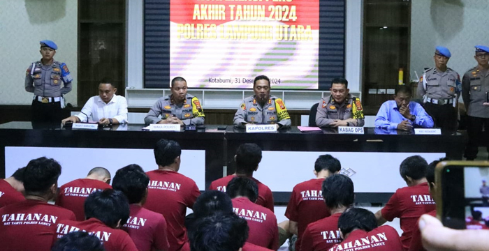 Selama Tahun 2024, Kejahatan di Lampura Meningkat 47 Persen