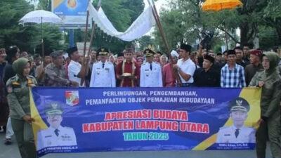 Sambut  Pemimpin Baru, Para Tokoh Lampura  Gelar Arak-Arakan Budaya