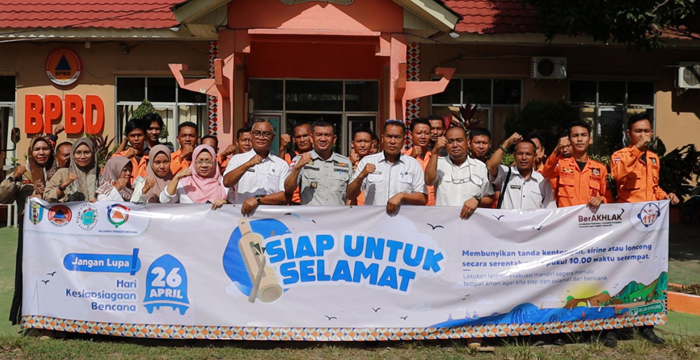Siaga Bencana, BPBD Way Kanan Simulasi Mandiri Gempa Bumi