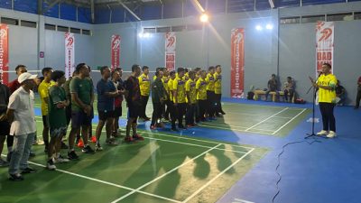 HUT ke-79 Bhayangkara, Polres Waykanan Gelar Turnamen Bulutangkis TMSB