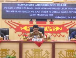 Bupati Lampura Luncurkan SP2D Online, Dana Cair Kini Tak Pakai Lama