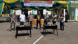 Kejari Waykanan Musnahkan Barang Bukti 32 Perkara, Termasuk 102 Gram Sabu