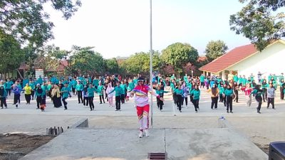 SMK Negeri 1 Banjit Gelar Senam Perdana, Semangat Siswa Bikin Instruktur Terpukau