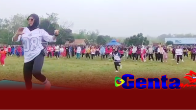 Songsong HUT RI ke-80, Bupati Waykanan Ajak Warga Senam Sehat Bersama