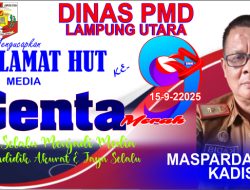 Dinas PMD Kabupaten Lampura Mengucapkan Selamat HUT-9 Genta Merah