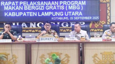 Lampung Utara, Bupati Hamartoni, Program MBG, Makan Bergizi Gratis, Presiden Prabowo, Pemkab Lampung Utara, Satgas MBG