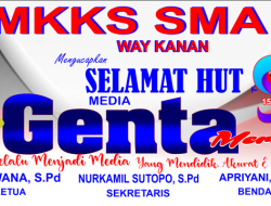 MKKS SMA Way Kanan Mengucapkan Selamat HUT-9 Genta Merah