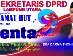 Sekretaris DPRD Lampura Mengucapkan Selamat HUT-9 Genta Merah