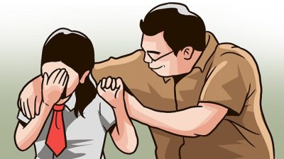 Guru Cabul SMKN 1 Lubuklinggau Nangis Digelandang ke Penjara