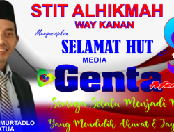 STIT ALHIKMAH Way Kanan Mengucapkan Selamat HUT-9 Genta Merah