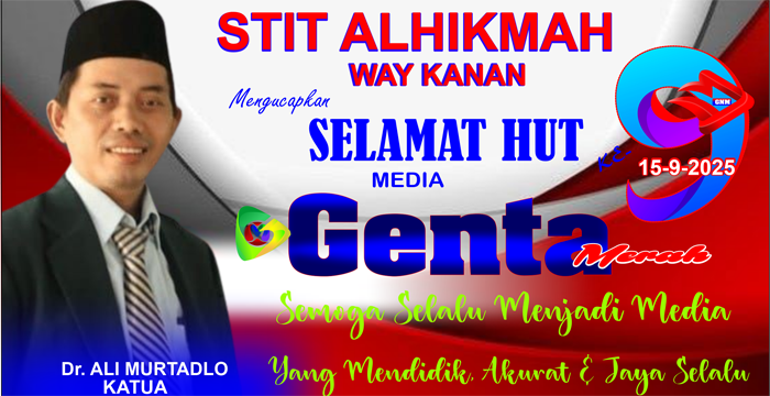 STIT ALHIKMAH Way Kanan Mengucapkan Selamat HUT-9 Genta Merah