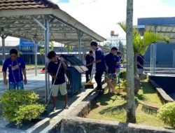 Warga Binaan Lapas Way Kanan Gotong Royong Bersih-Bersih Blok Hunian