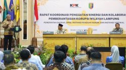 Hadiri Rakor KPK, Bupati Lampura Komit Perkuat Antikorupsi