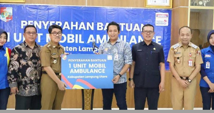 Pemkab Lampura Terima Bantuan Ambulans Keliling untuk Puskesmas Mider