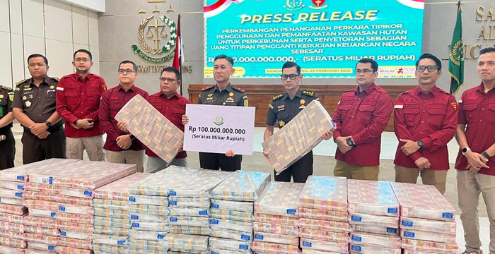 Korupsi Kawasan Hutan, Kejati Lampung Terima Titipan Rp100 Miliar