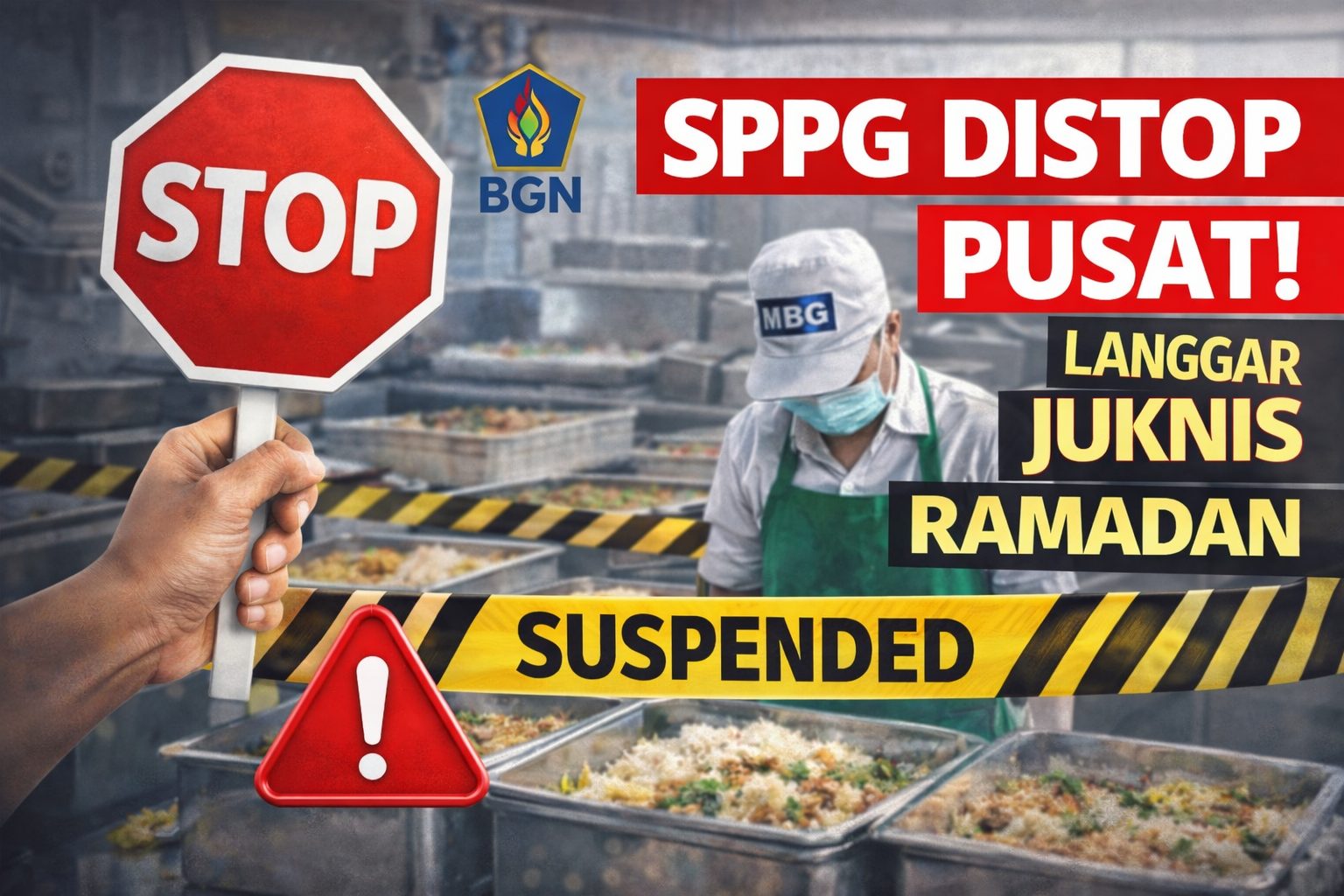 Menu Tak Sesuai Juknis Ramadan, SPPG di Palembang Disetop BGN