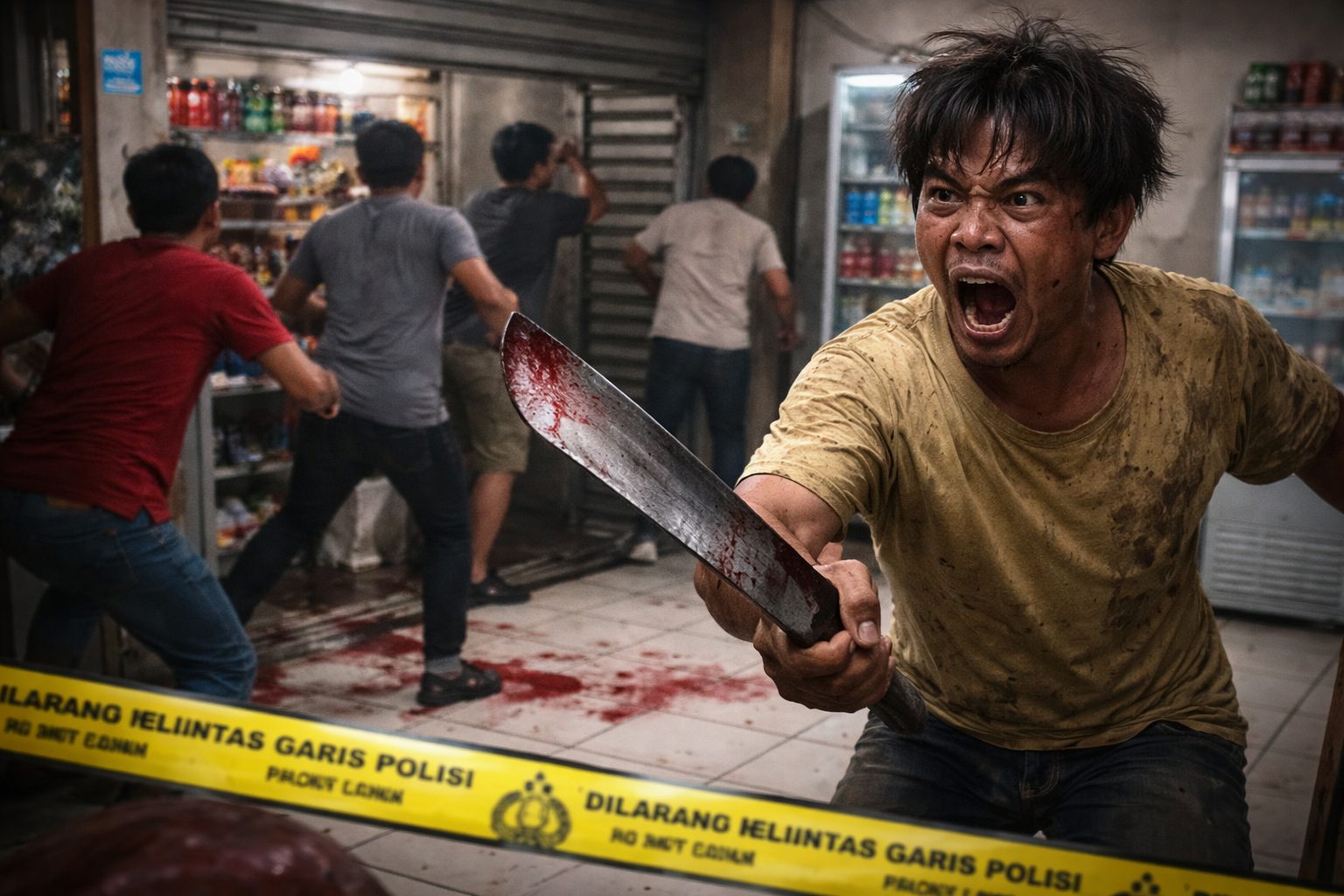 Pria Diduga ODGJ Mengamuk di Grobogan, Enam Warga Terluka Dibacok