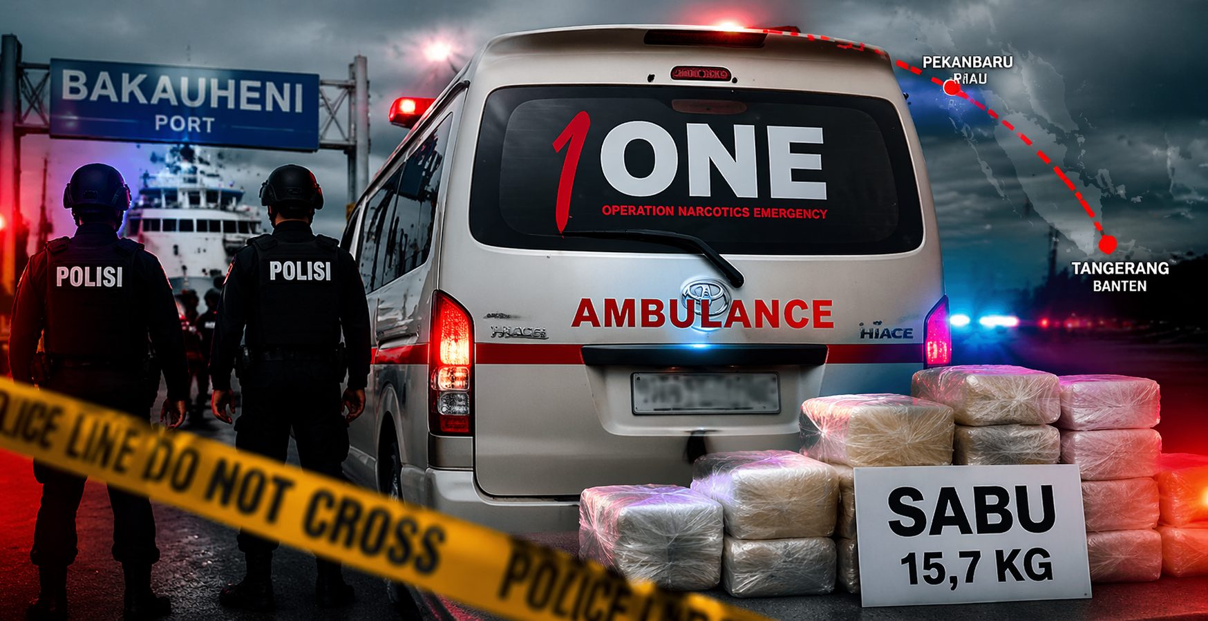 Ambulans Bermodus Sabu Digagalkan di Bakauheni, 15,7 Kg Narkotika Diamankan Polisi