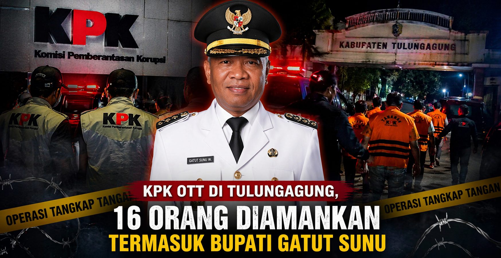 KPK OTT di Tulungagung, 16 Orang Diamankan Termasuk Bupati Gatut Sunu